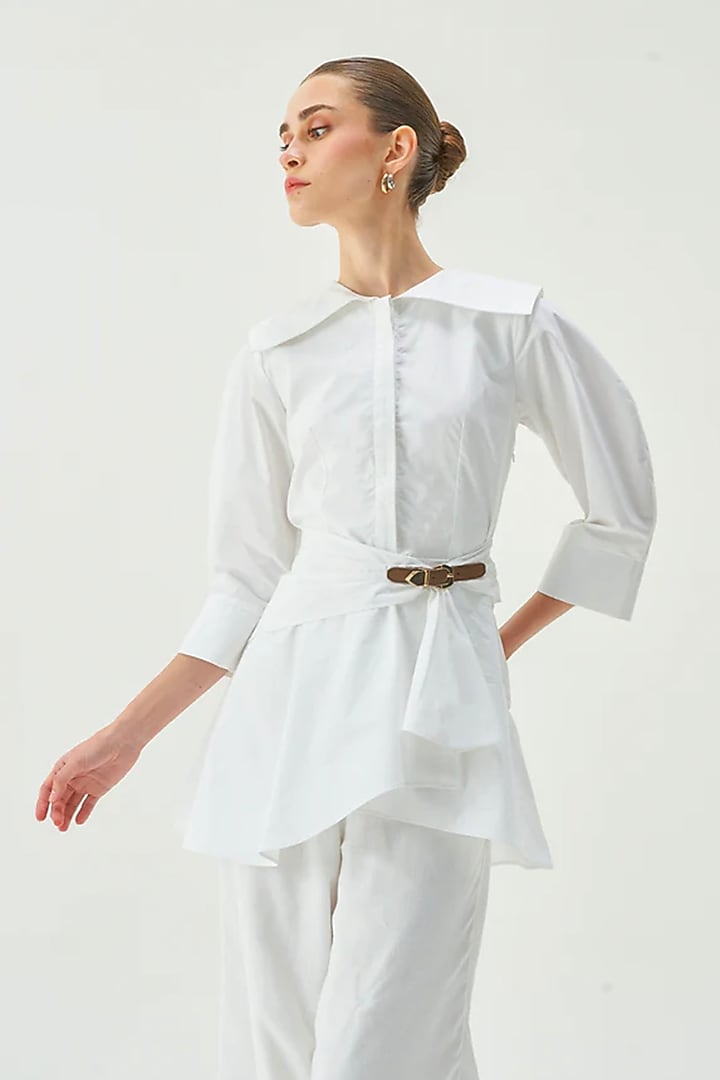 White Cotton Shirt by Notebook at Pernia's Pop Up Shop