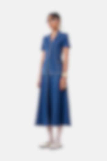 Blue Cotton Skirt Set by Notebook at Pernia's Pop Up Shop