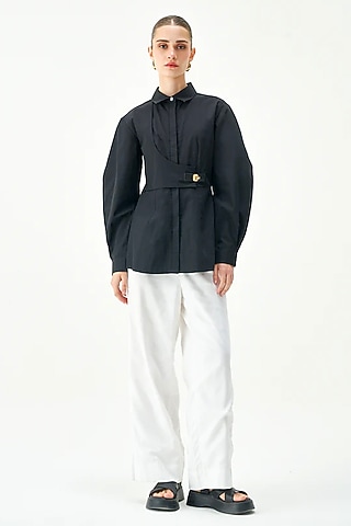  Black Cotton Shirt  by Notebook