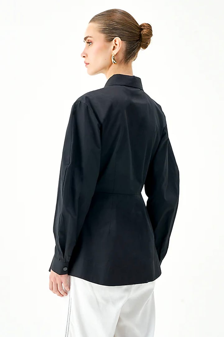 Black Cotton Shirt by Notebook at Pernia's Pop Up Shop