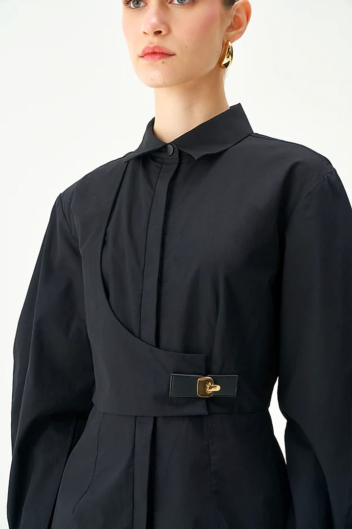 Black Cotton Shirt by Notebook at Pernia's Pop Up Shop