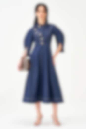 Blue Cotton Vacation Dress by Notebook at Pernia's Pop Up Shop