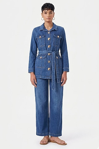 Blue Cotton Co-Ord Set by Notebook