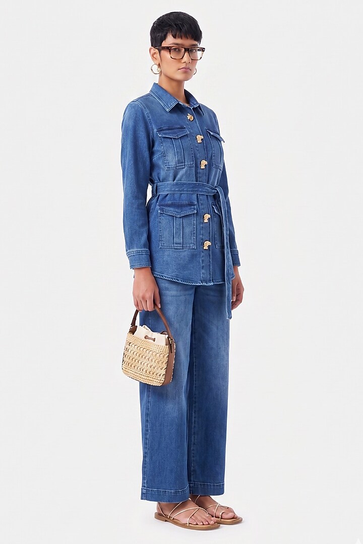 Blue Cotton Co-Ord Set by Notebook at Pernia's Pop Up Shop