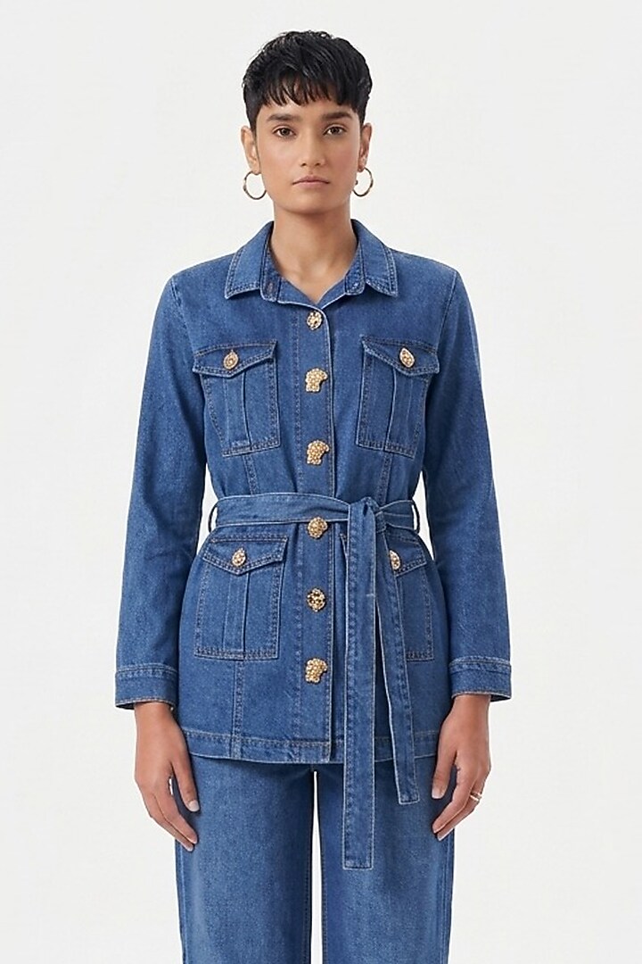 Blue Cotton Co-Ord Set by Notebook at Pernia's Pop Up Shop