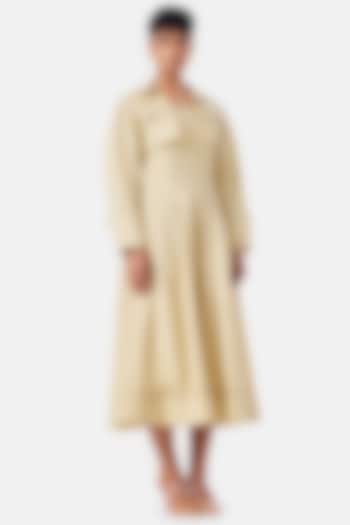 Butter Yellow Cotton & Linen Summer Shirt Dress by Notebook at Pernia's Pop Up Shop