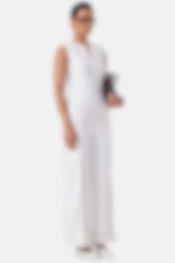 Ivory Polyester Jumpsuit by Notebook at Pernia's Pop Up Shop