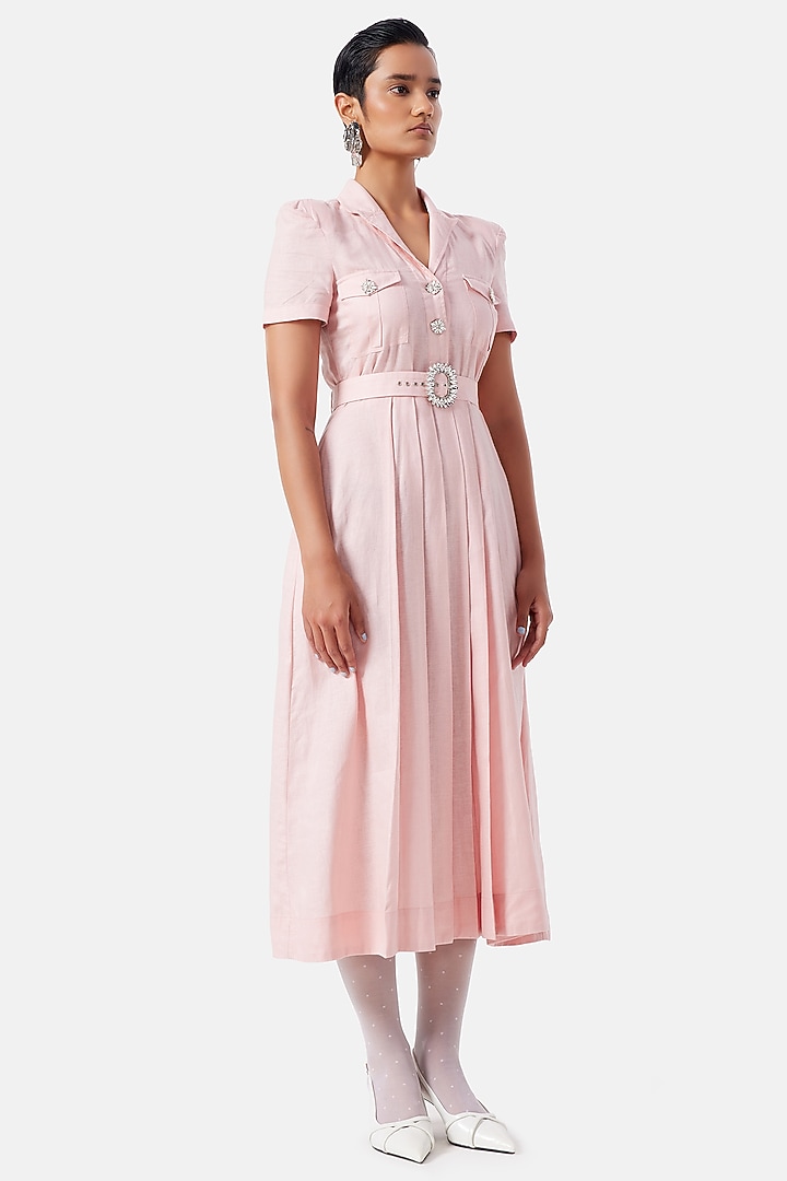 Soft Pink Cotton Summer Shirt Dress by Notebook at Pernia's Pop Up Shop