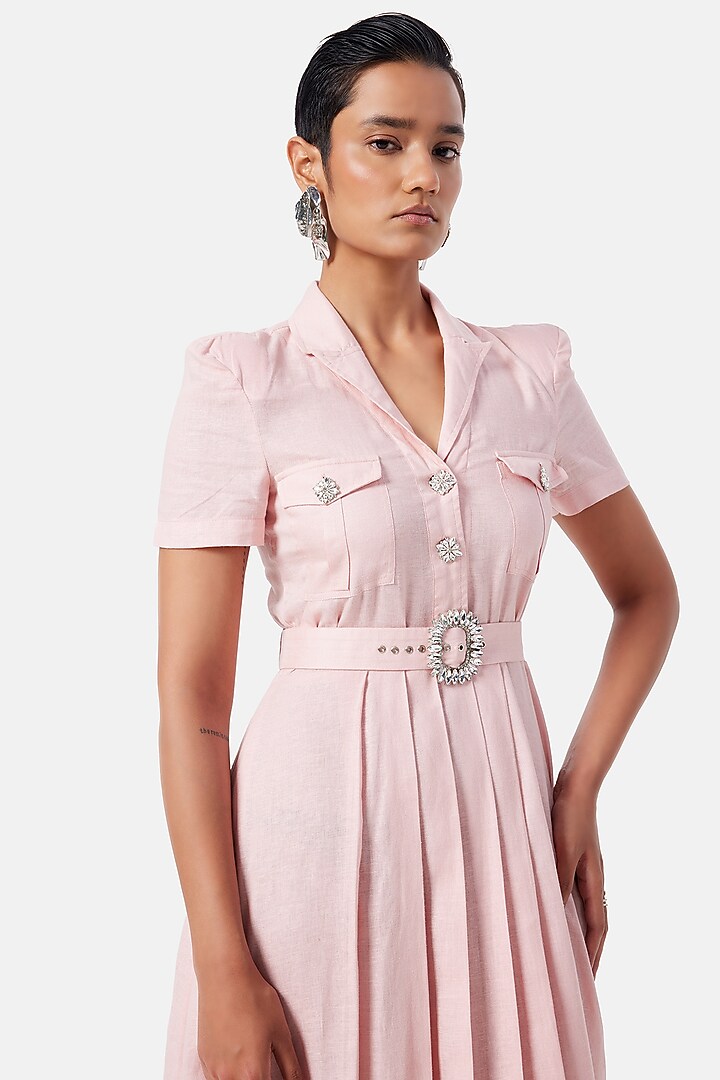 Soft Pink Cotton Summer Shirt Dress by Notebook at Pernia's Pop Up Shop