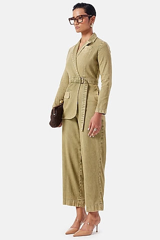 Green Polyester Jumpsuit by Notebook