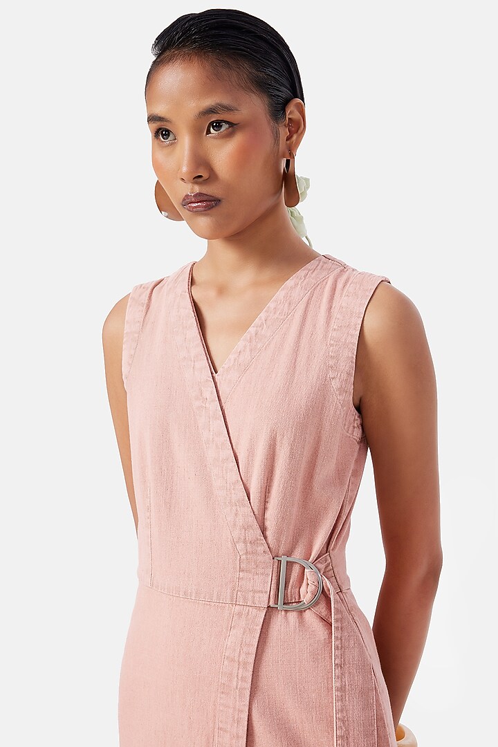 Pink Cotton Jumpsuit by Notebook at Pernia's Pop Up Shop