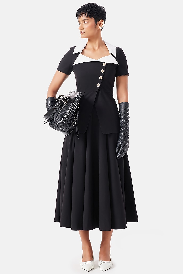 Black Cotton Skirt Set by Notebook at Pernia's Pop Up Shop
