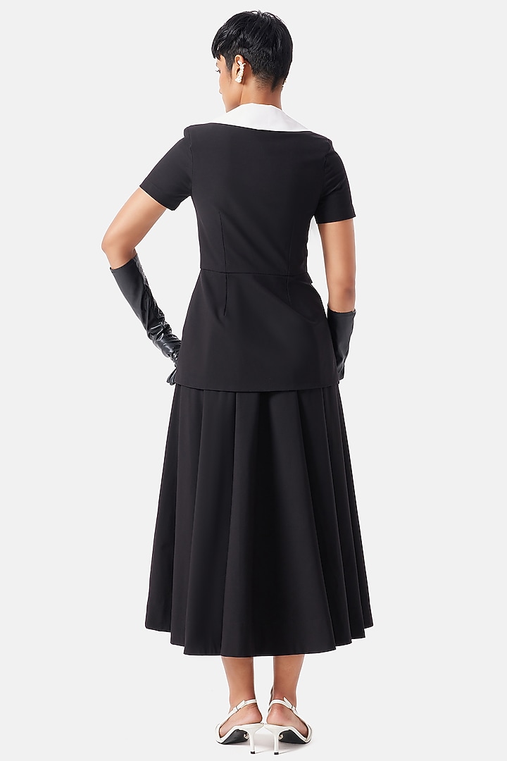 Black Cotton Skirt Set by Notebook at Pernia's Pop Up Shop