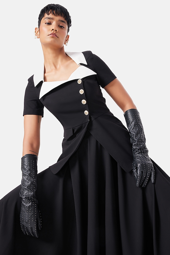 Black Cotton Skirt Set by Notebook at Pernia's Pop Up Shop