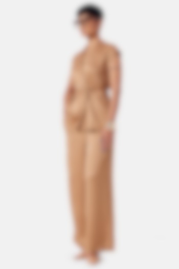 Bronze Polyester Co-Ord Set by Notebook at Pernia's Pop Up Shop