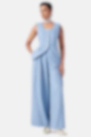 Powder Blue Linen Co-Ord Set by Notebook at Pernia's Pop Up Shop