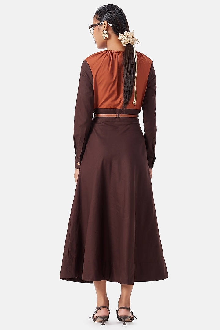 Chocolate Brown Cotton Jacket Summer Dress by Notebook at Pernia's Pop Up Shop
