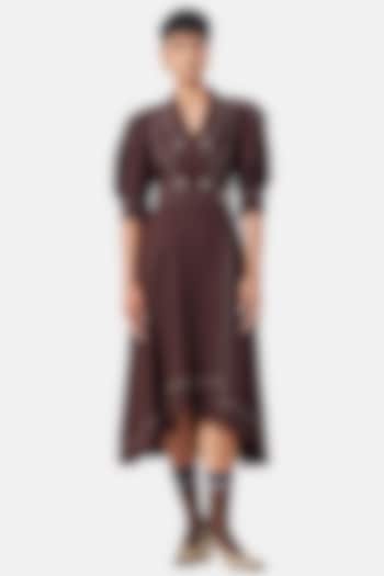 Chocolate Brown Cotton Summer Dress by Notebook at Pernia's Pop Up Shop