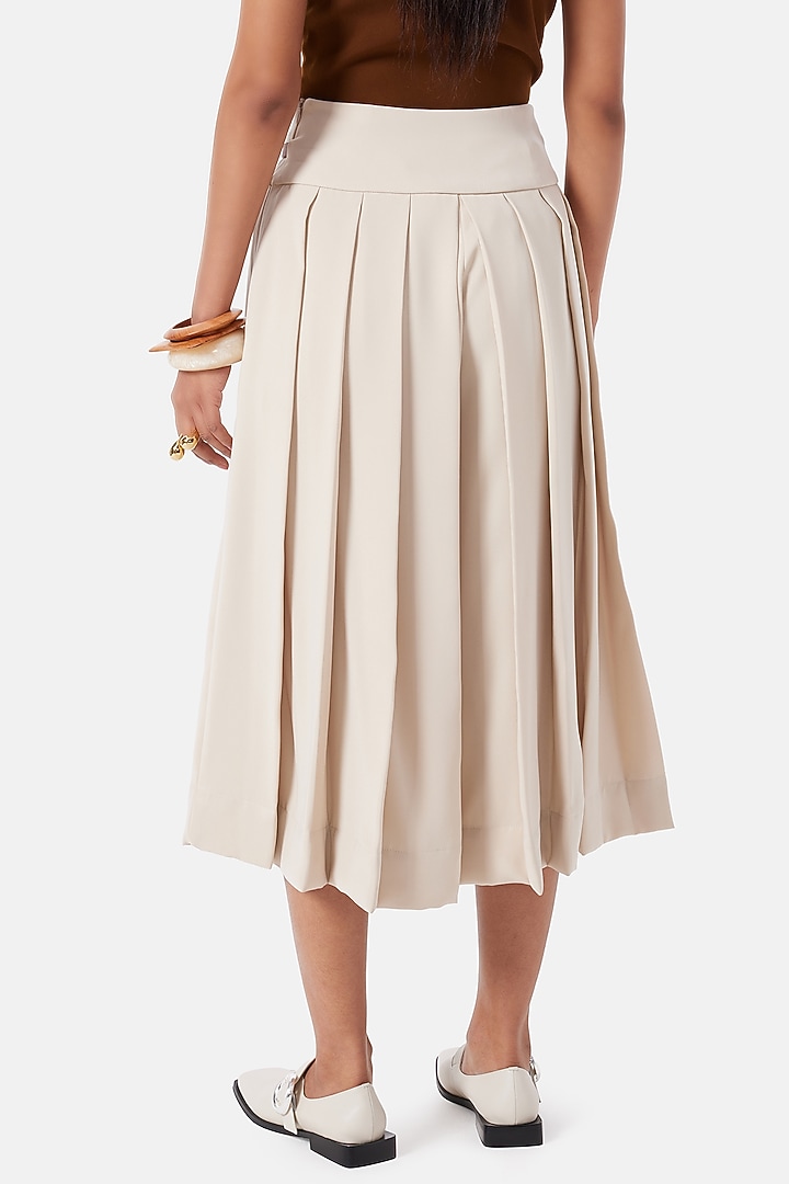 Fawn Polyester Trousers by Notebook at Pernia's Pop Up Shop