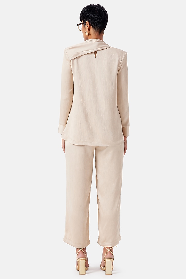 Golden Polyester Co-Ord Set by Notebook at Pernia's Pop Up Shop