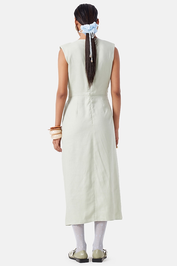 Mint Green Linen Summer Dress by Notebook at Pernia's Pop Up Shop