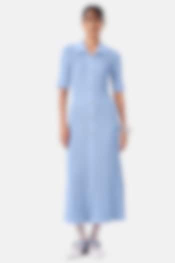 Cornflower Blue Polyester Midi Summer Dress by Notebook at Pernia's Pop Up Shop