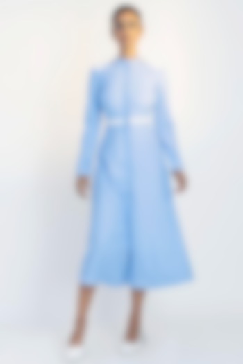Sky Blue & White Shirt Dress by Notebook at Pernia's Pop Up Shop