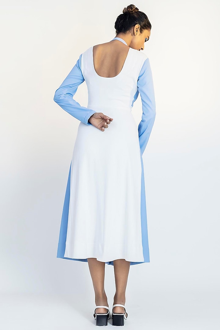 Sky Blue & White Shirt Dress by Notebook at Pernia's Pop Up Shop