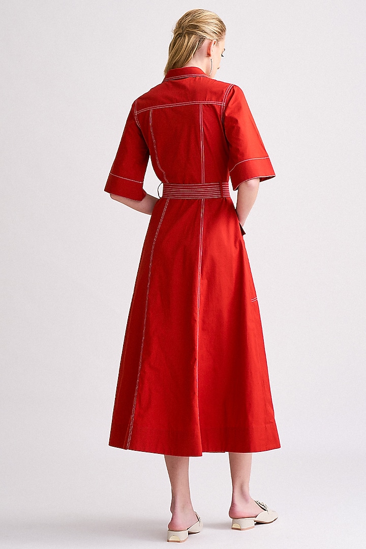 Orange Utility Summer Shirt Dress by Notebook at Pernia's Pop Up Shop