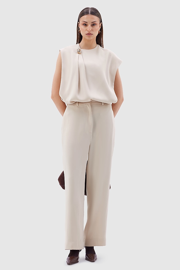 Fawn Japanese Crepe Co-Ord Set by Notebook at Pernia's Pop Up Shop