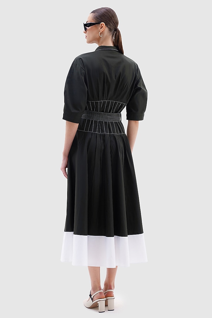 Black Cotton Poplin Capri Midi Summer Dress by Notebook at Pernia's Pop Up Shop