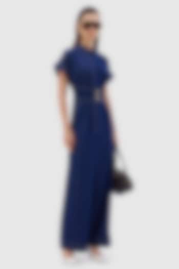 Blue Denim Tencel Paola Jumpsuit by Notebook at Pernia's Pop Up Shop