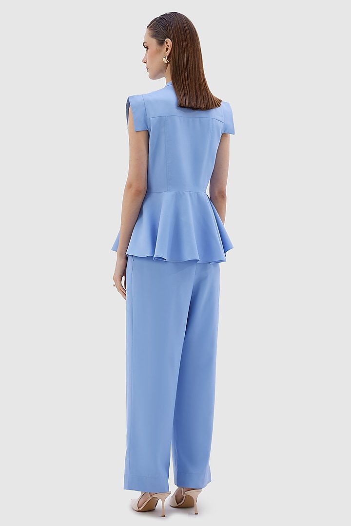Sky Blue Terry Rayon Co-Ord Set by Notebook at Pernia's Pop Up Shop
