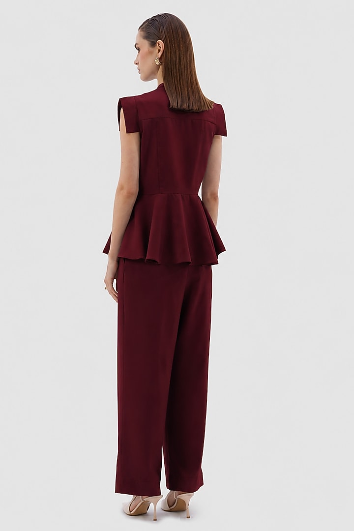 Wine Terry Rayon Co-Ord Set by Notebook at Pernia's Pop Up Shop