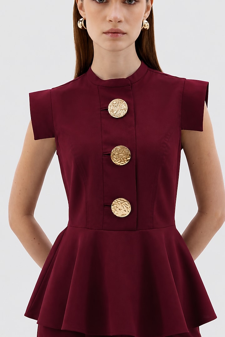 Wine Terry Rayon Co-Ord Set by Notebook at Pernia's Pop Up Shop