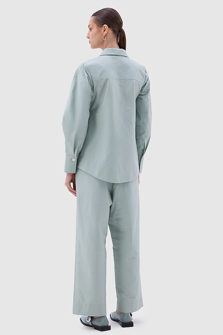 Stone Blue Cotton Co-Ord Set by Notebook at Pernia's Pop Up Shop