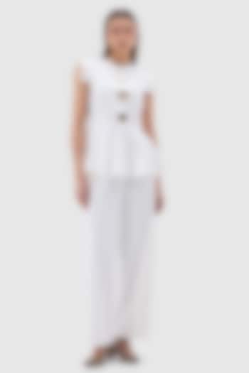 Ivory Terry Rayon Co-Ord Set by Notebook at Pernia's Pop Up Shop