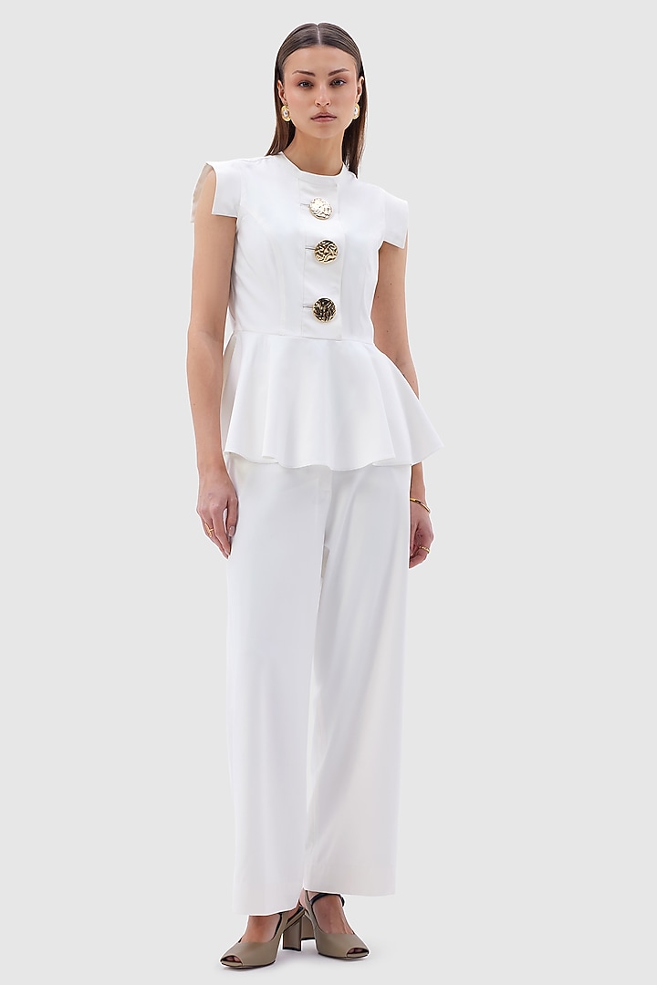 Ivory Terry Rayon Co-Ord Set by Notebook at Pernia's Pop Up Shop