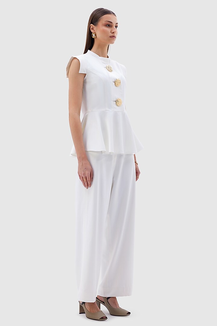 Ivory Terry Rayon Co-Ord Set by Notebook at Pernia's Pop Up Shop