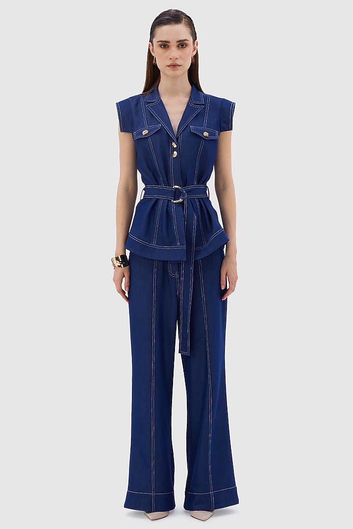 Blue Denim Tencel Co-Ord Set by Notebook at Pernia's Pop Up Shop