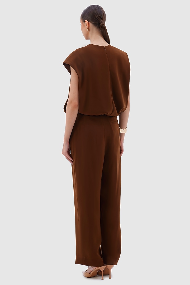 Cinnamon Japanese Crepe Co-Ord Set by Notebook at Pernia's Pop Up Shop