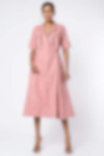 Pink Cotton Twill Cargo Dress by Notebook