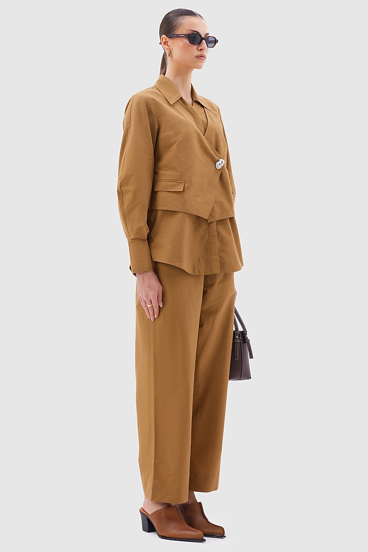 Camel-Colored Cotton Co-ord Set by Notebook at Pernia's Pop Up Shop