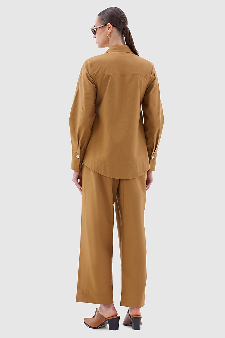Camel-Colored Cotton Co-ord Set by Notebook at Pernia's Pop Up Shop