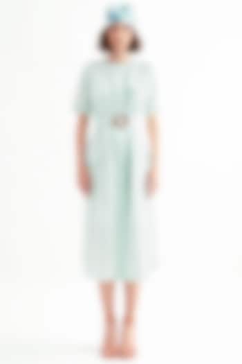 Baby Blue Linen Summer Shirt Dress by Notebook at Pernia's Pop Up Shop