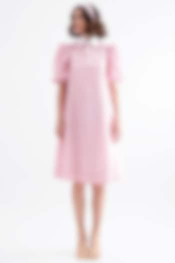 Baby Pink Cotton Shirt Dress by Notebook at Pernia's Pop Up Shop