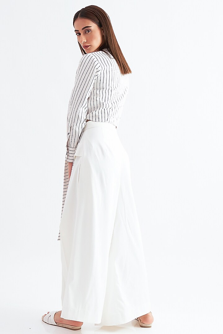 Ivory Cropped Shirt by Notebook at Pernia's Pop Up Shop