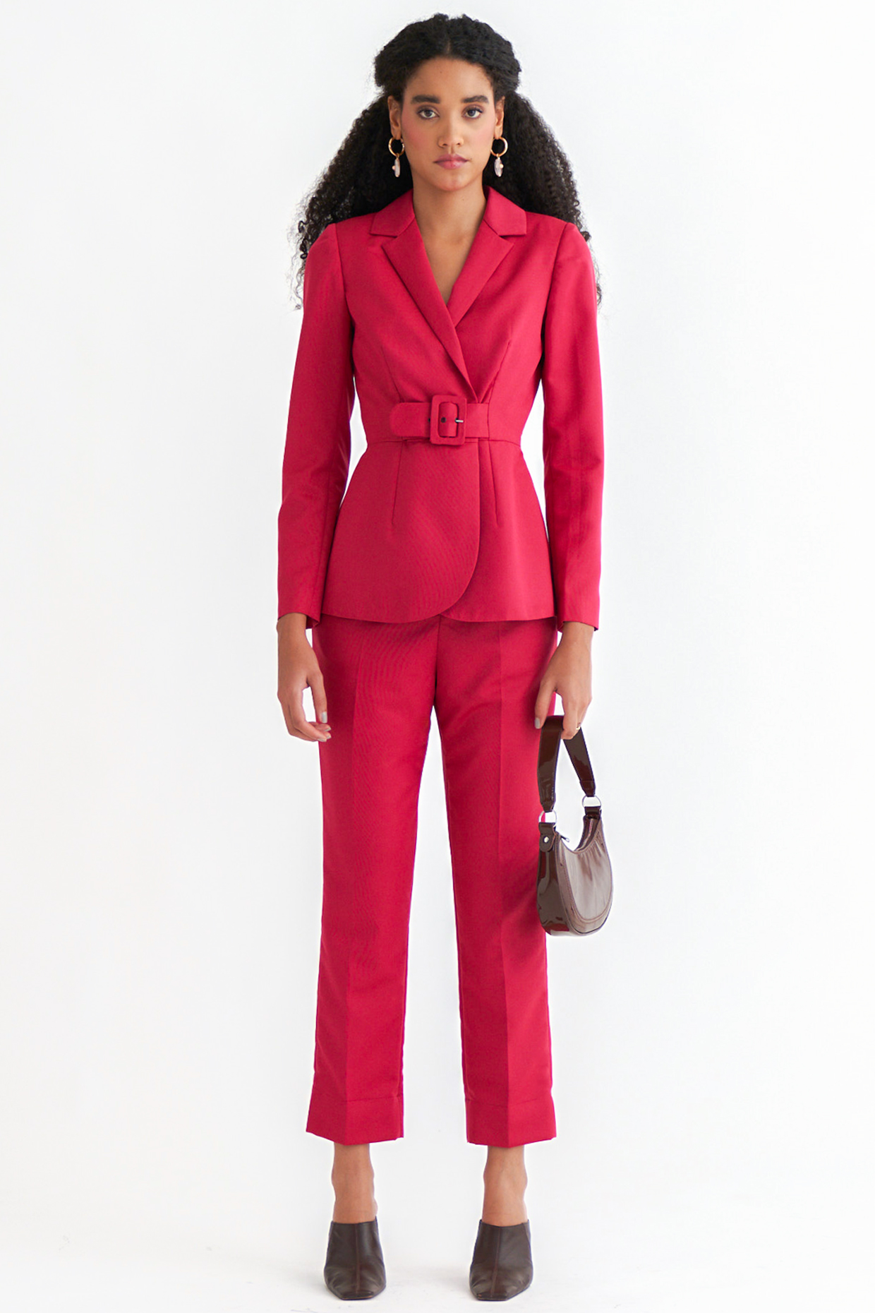 Pink Terry Rayon Blazer Set by Notebook at Pernia's Pop Up Shop