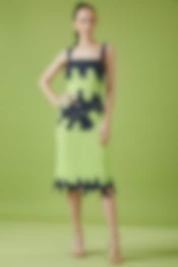 Green Cotton Jacquard & Polyester Dungaree Dress by NOTRE AME at Pernia's  Pop Up Shop 2026