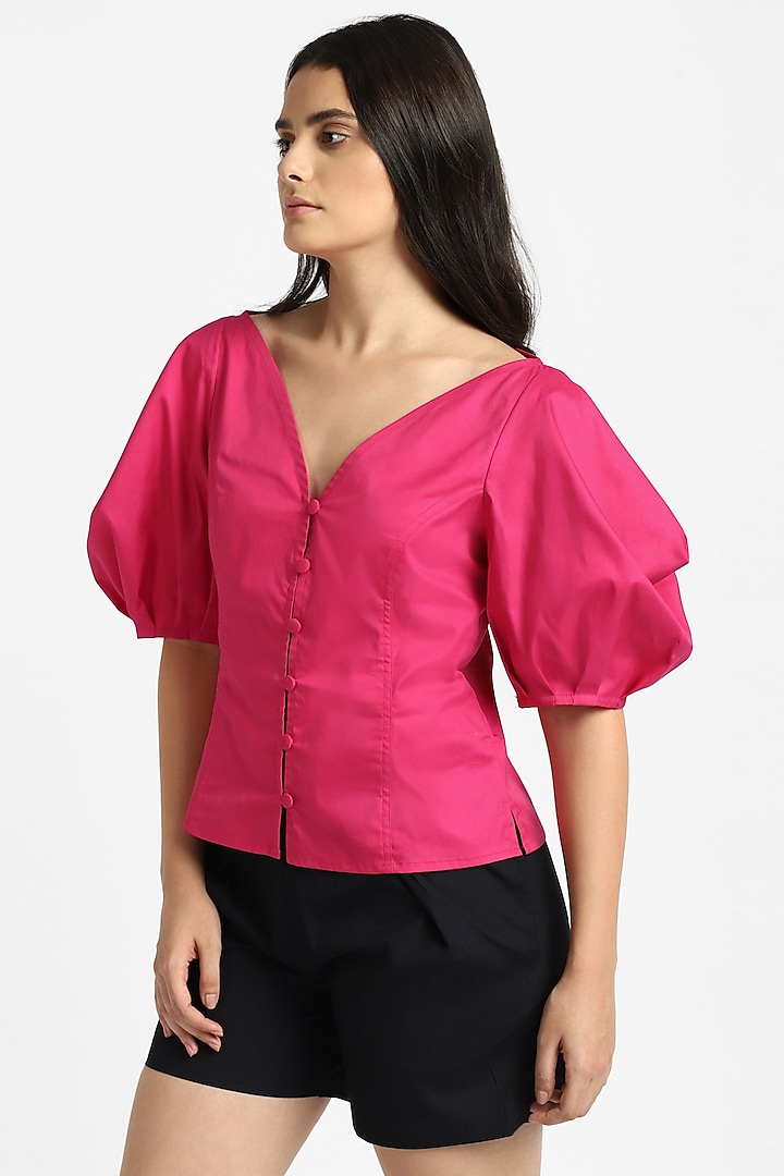 Pink Cotton Top by NOTRE AME